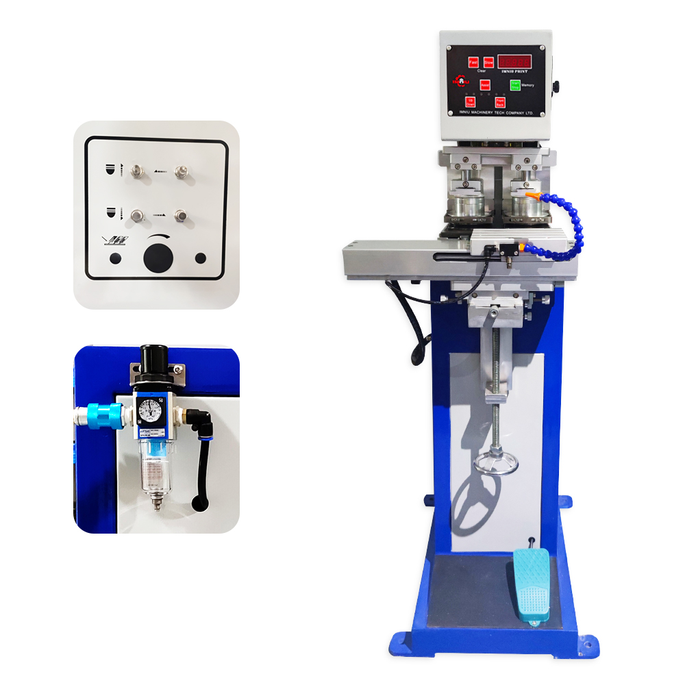 Two colors Shuttle Ink Cup Pad Printer