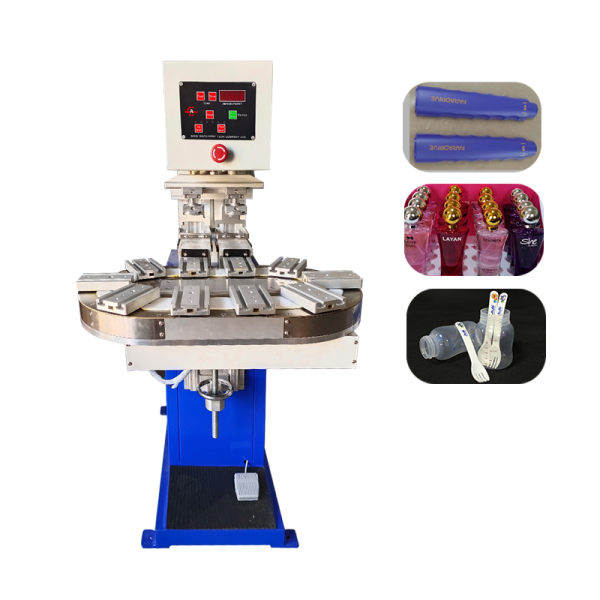 Two-color turntable pad printing machine
